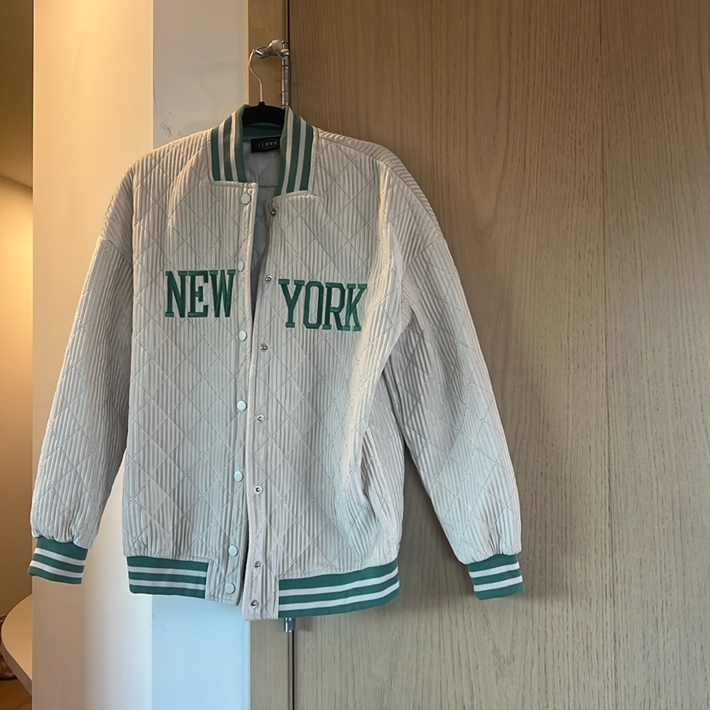 NWOT New York Quilt Varsity Jacket